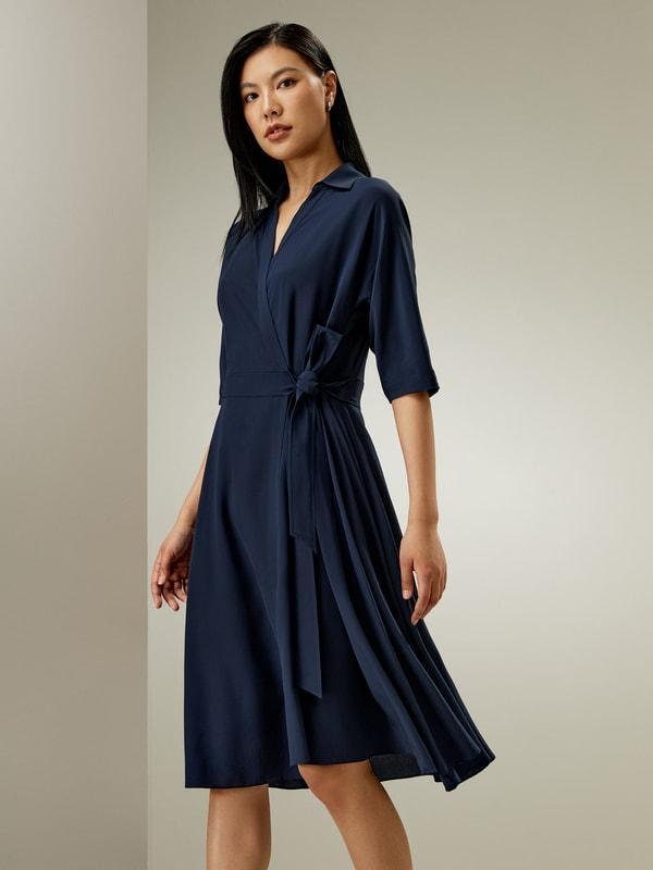 Front Tie Wrap Dress Product Image