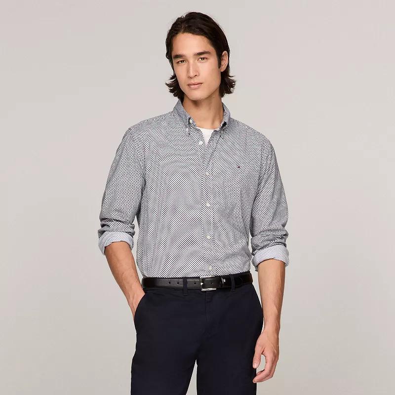 Mens Tommy Hilfiger Printed Shirt Blue Team Product Image