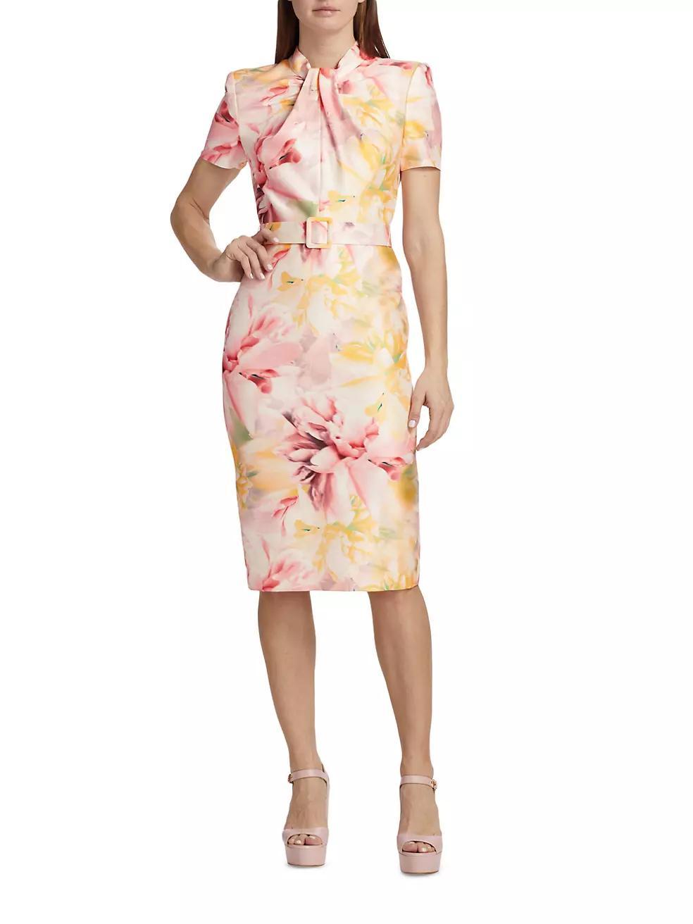 Twisted Belted Midi-Dress Product Image