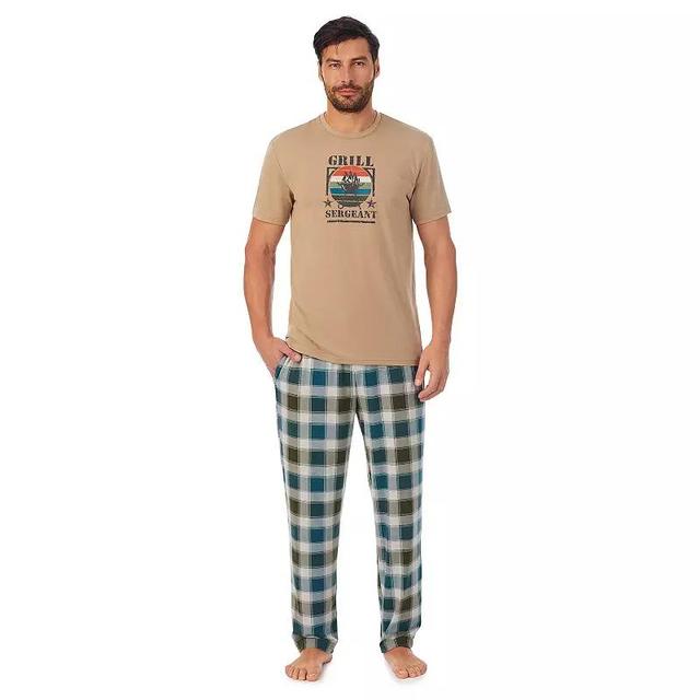 Mens Cuddl Duds Pajama Tee & Pajama Pants Set Product Image