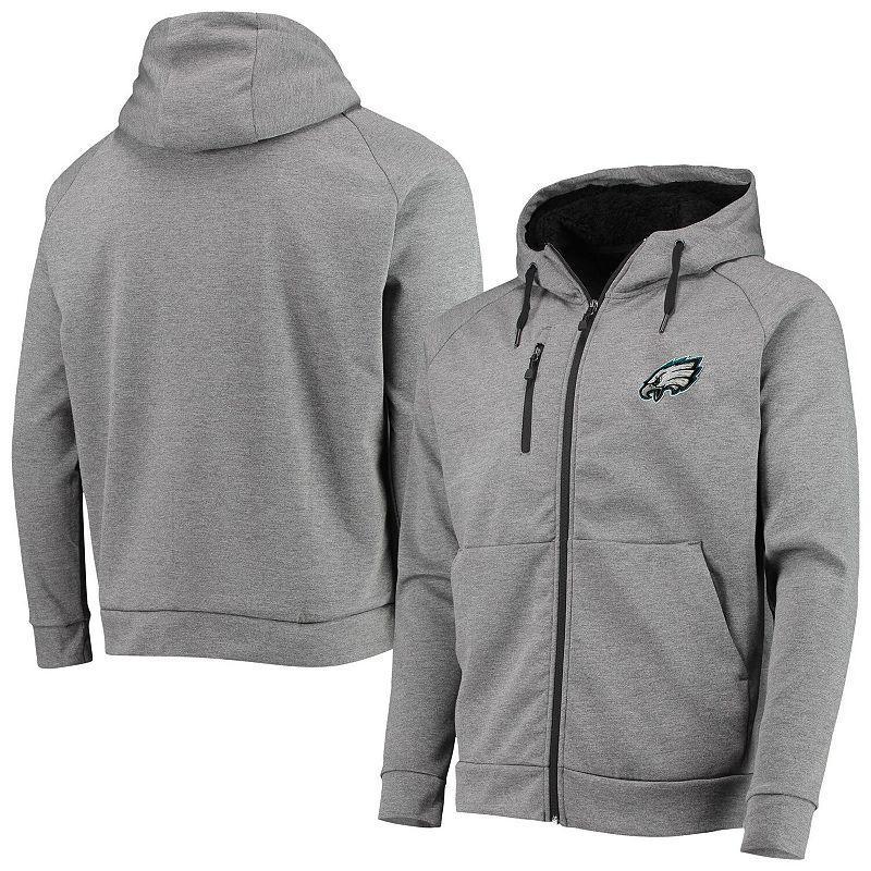 Mens Dunbrooke Charcoal Philadelphia Eagles Shag Tri-Blend Full-Zip Raglan Hoodie Product Image