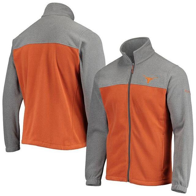 Mens Columbia Texas Orange/Charcoal Texas Longhorns Flanker III Fleece Full-Zip Jacket Product Image