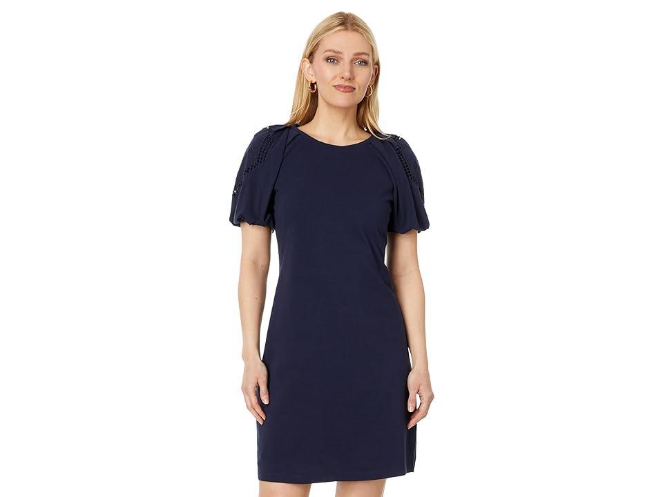 NIC+ZOE Statement Sleeve T-Shirt Dress (Dark Indigo) Women's Dress Product Image