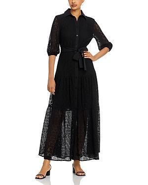 Misook Tie Waist Lace Maxi Dress Product Image