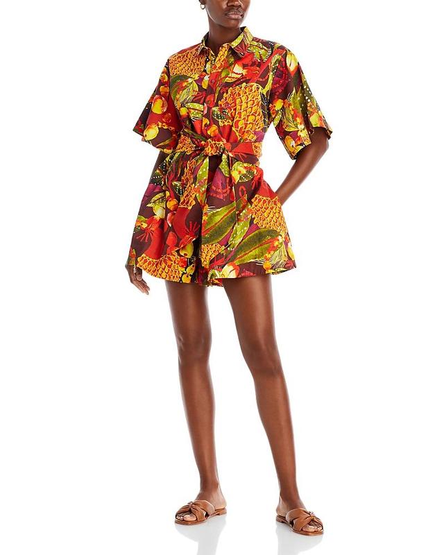 Womens Shanti Printed Cotton Romper Product Image