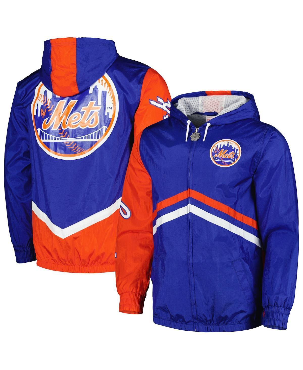 Mens Mitchell & Ness Royal New York Mets Undeniable Full-Zip Hoodie Windbreaker Jacket Product Image