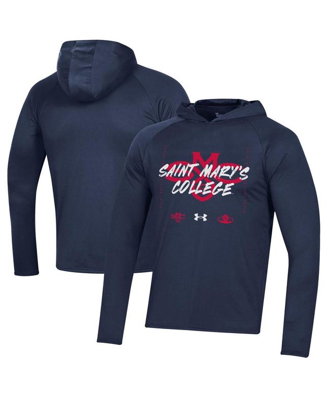 Mens Under Armour Navy Saint Marys Gaels On Court Shooting Long Sleeve Hoodie T-shirt Product Image