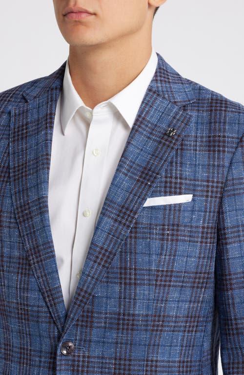 Hutson Glen Plaid Slim Fit Sport Coat In Dark Blue Product Image