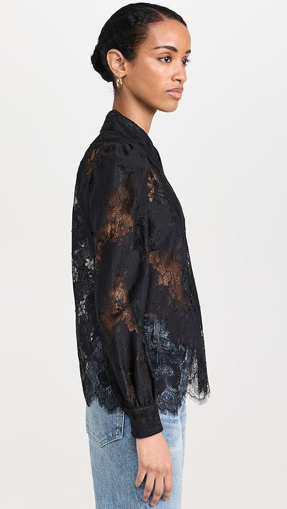 L'AGENCE Jenica Lace Blouse | Shopbop Product Image