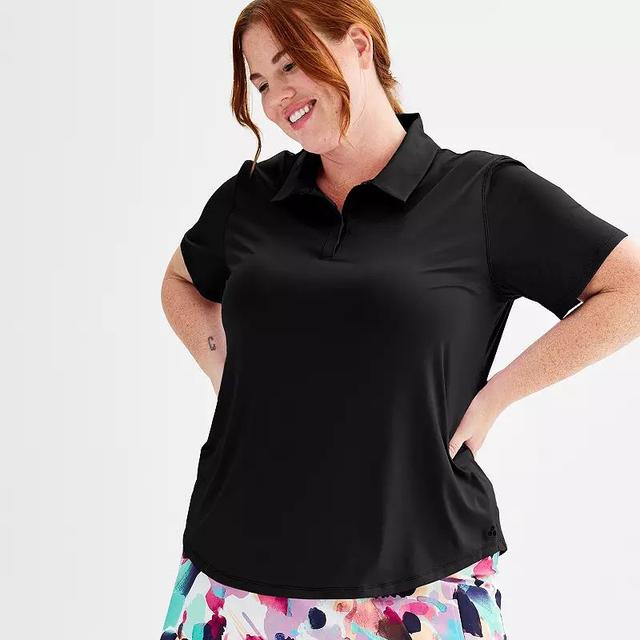 Plus Size Tek Gear Curved Hem Golf Polo, Womens Product Image