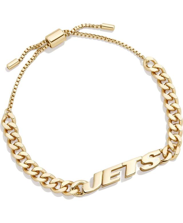 Womens Baublebar Gold-Tone New York Jets Chain Bracelet Product Image