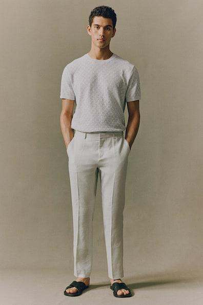 Slim Fit Linen Suit Pants Product Image