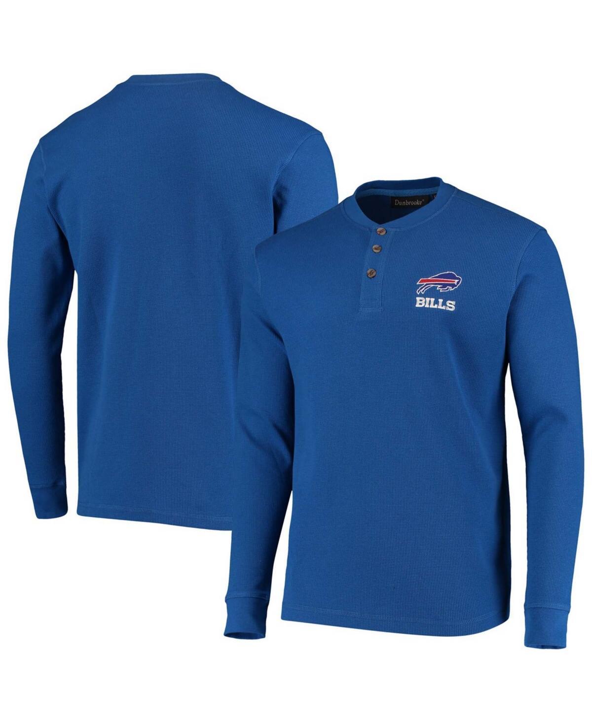 Mens Dunbrooke Royal Buffalo Bills Logo Maverick Thermal Henley Long Sleeve T-Shirt Product Image