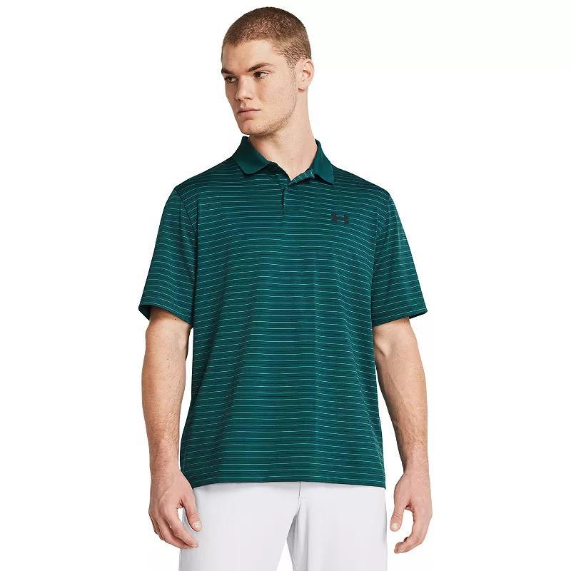 Big & Tall Under Armour Classic-Fit Striped Performance Polo, Mens Product Image