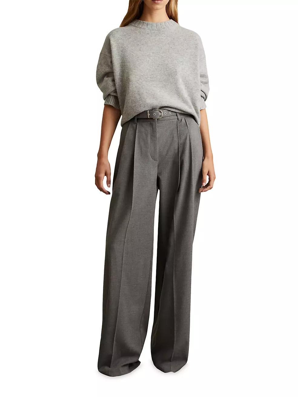 Freja Belted Wide-Leg Pants Product Image