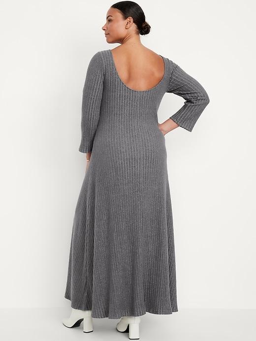 Fit &amp; Flare Ribbed Maxi Dress Product Image