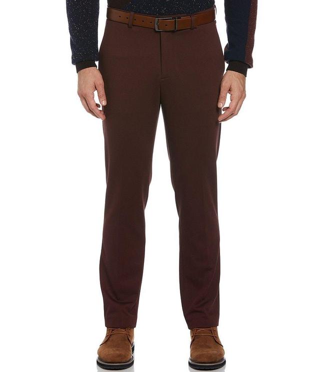 Perry Ellis Slim-Fit Flat-Front Stretch Solid Knit Suit Separates Pants Product Image