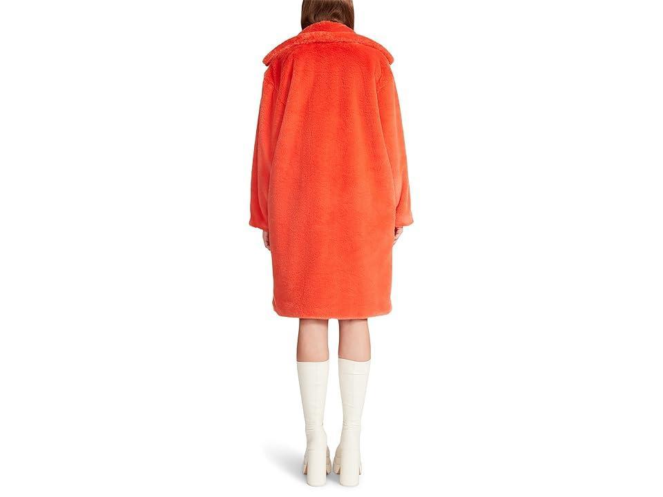 Steve Madden Maxwell Coat (Neon Coral) Women's Clothing Product Image