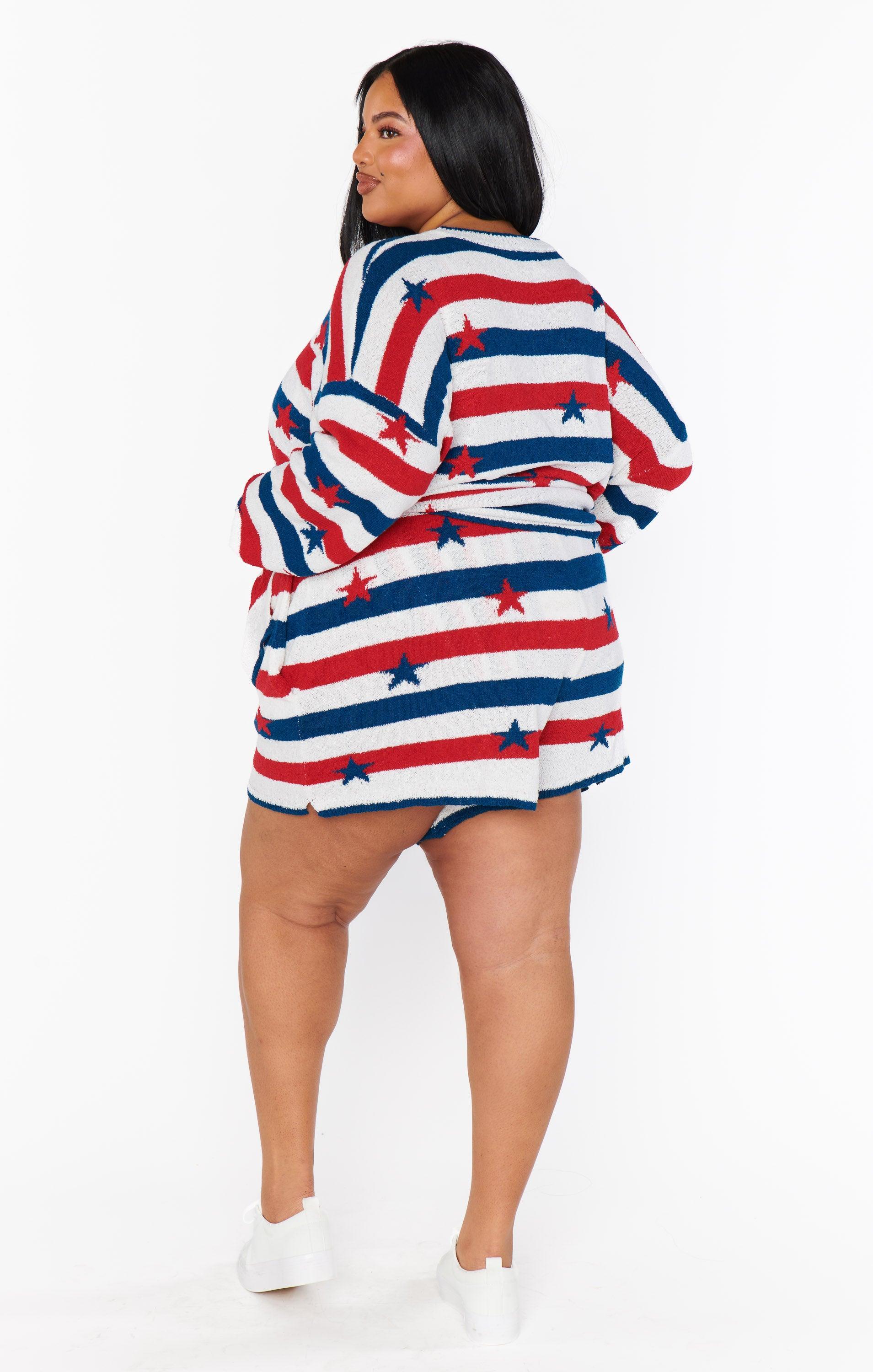 Boardwalk Shorts ~ Star Spangled Stripe Knit Product Image