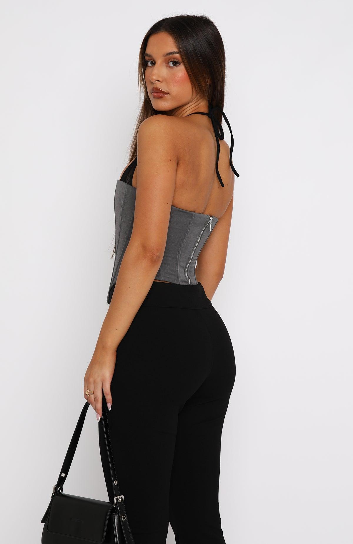 Fake Friends Bustier Charcoal Product Image