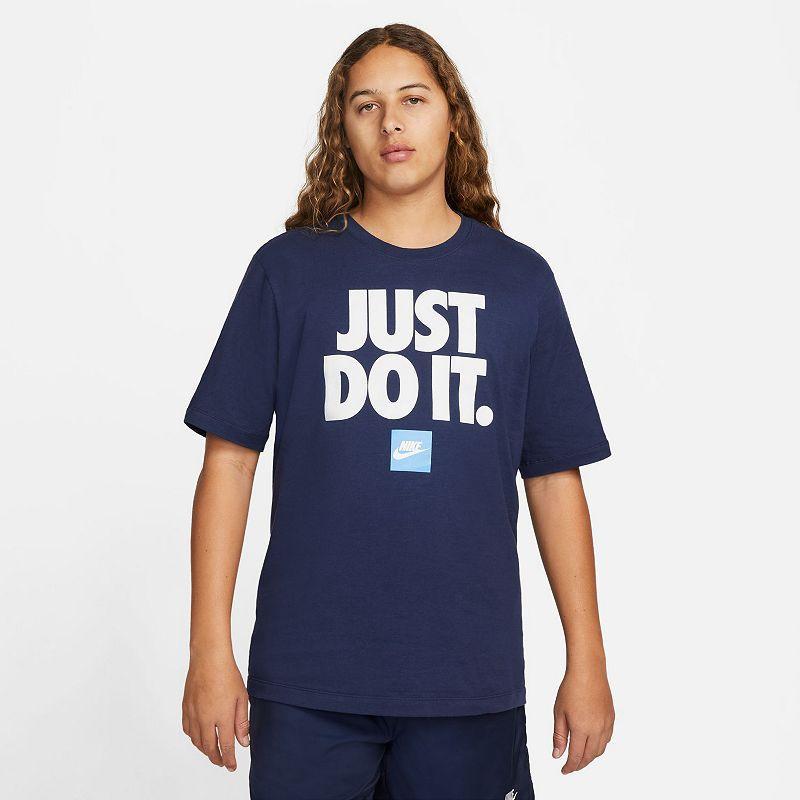 Mens Nike Sportswear Graphic Tee Black Navy Product Image