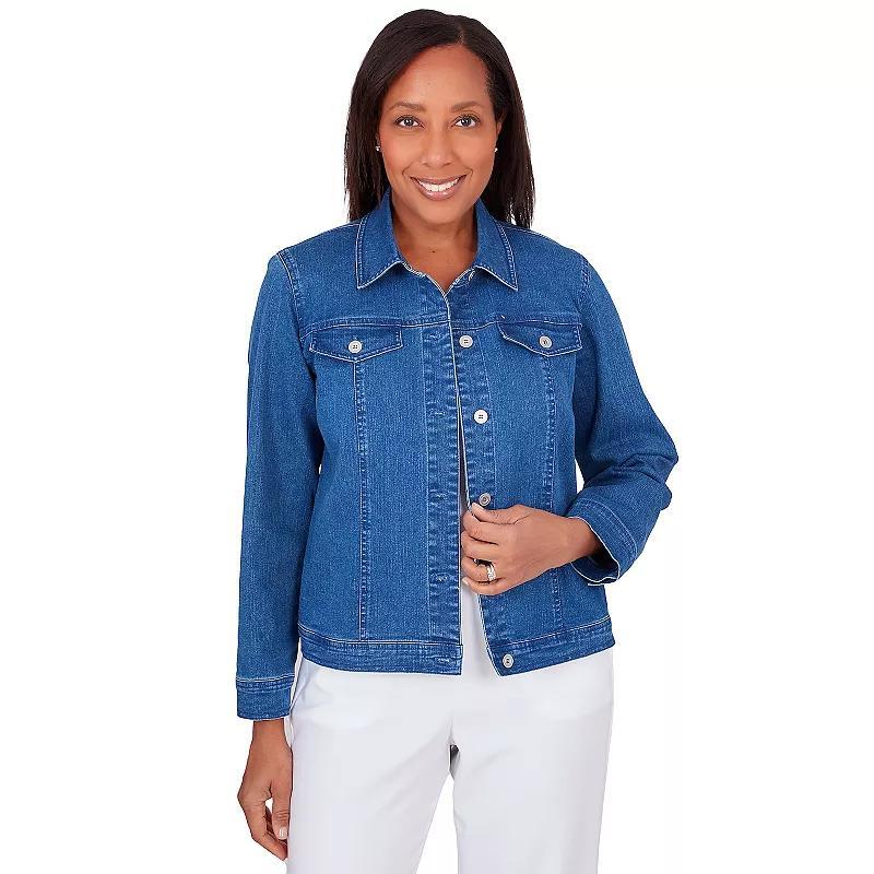 Womens Alfred Dunner Classic Fit Jean Jacket Product Image