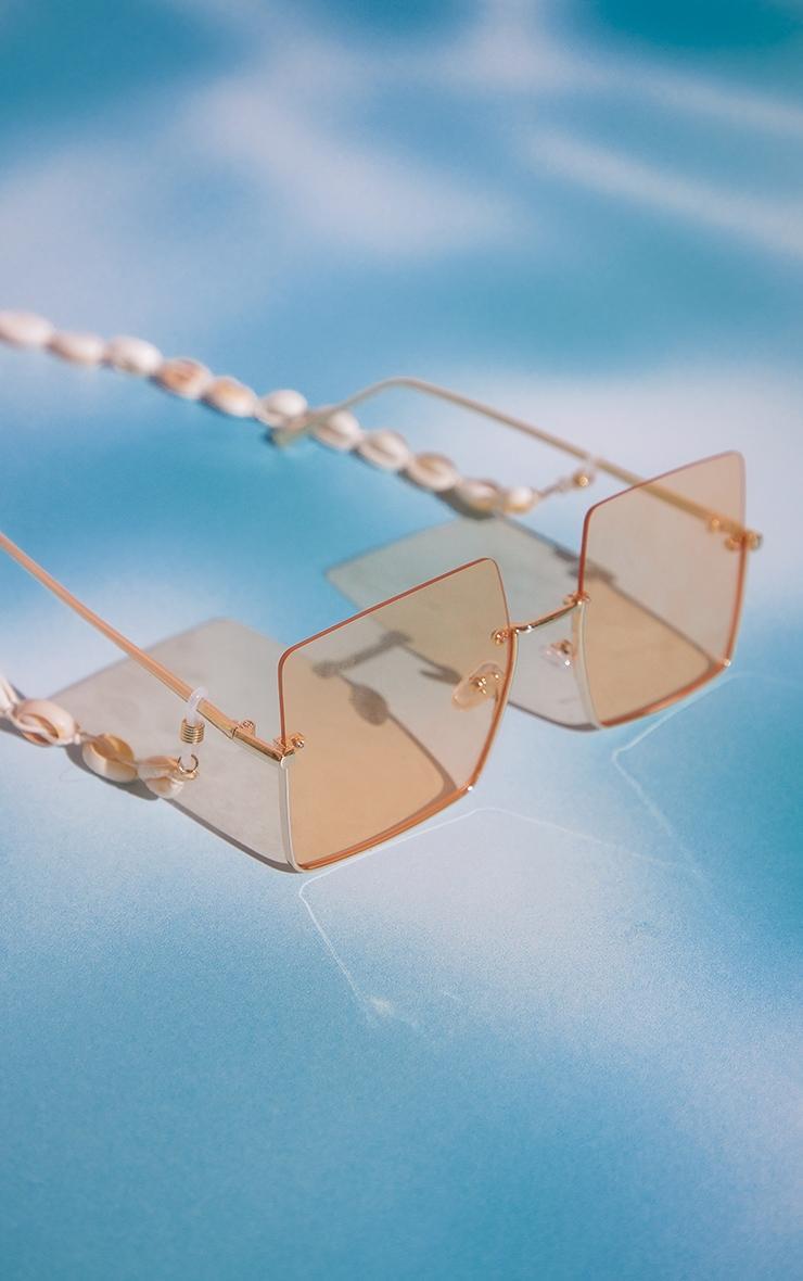 White Shell Sunglasses Chain Product Image