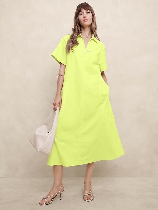 Tab Poplin Midi Dress Product Image