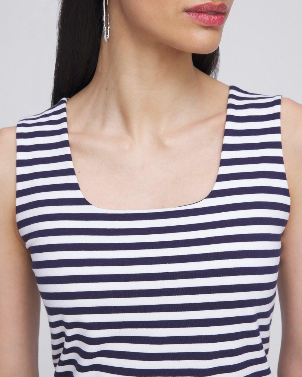 Contour Cotton™ Stripe Square Neck Tank Product Image