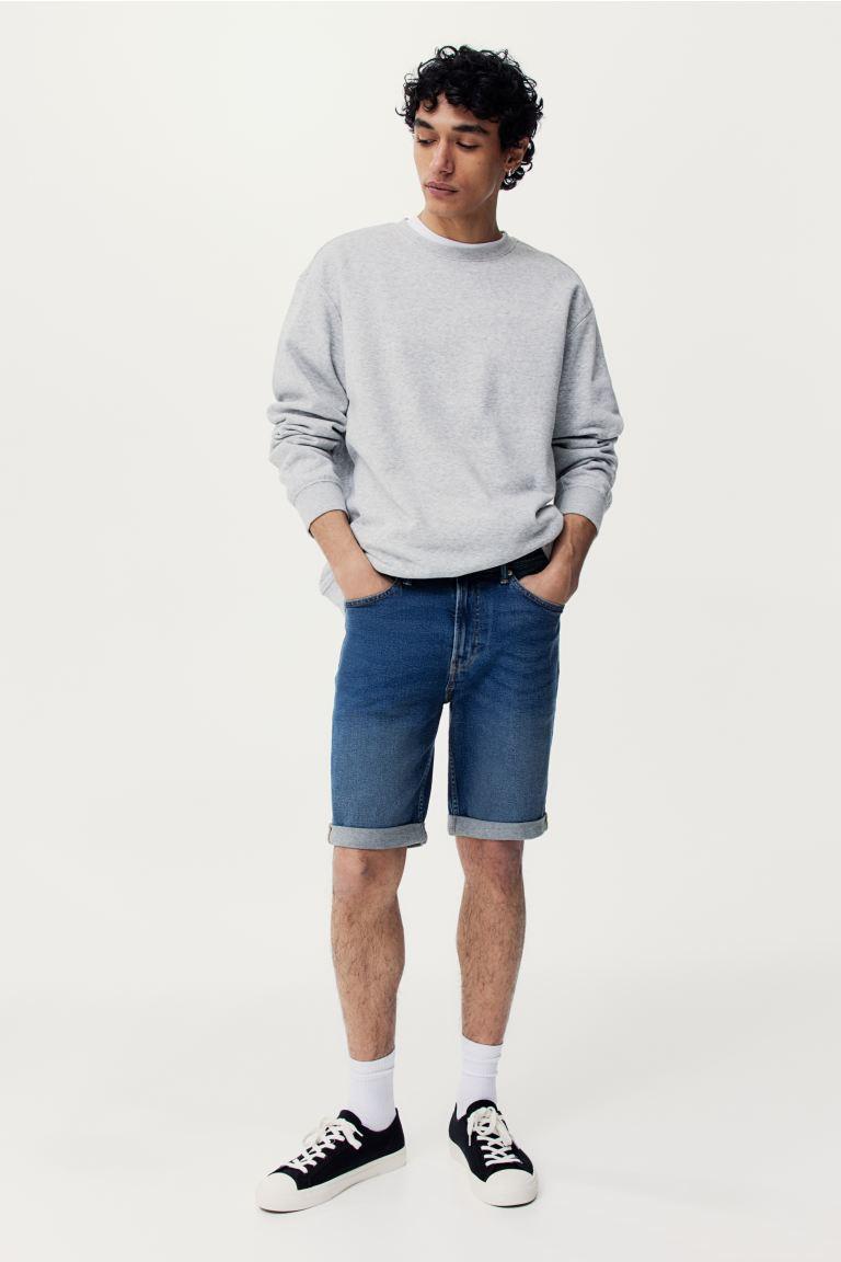 Slim Denim Shorts Product Image