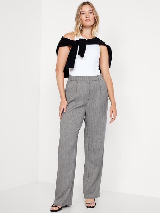 Extra High-Waisted Taylor Wide-Leg Trouser Pants Product Image