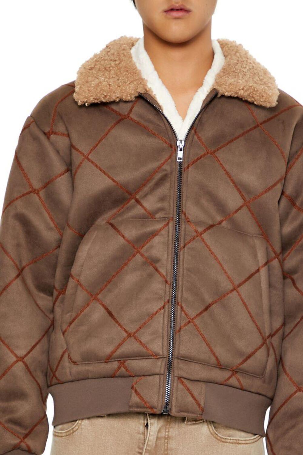 Quilted Faux Shearling-Lined Jacket | Forever 21 Product Image