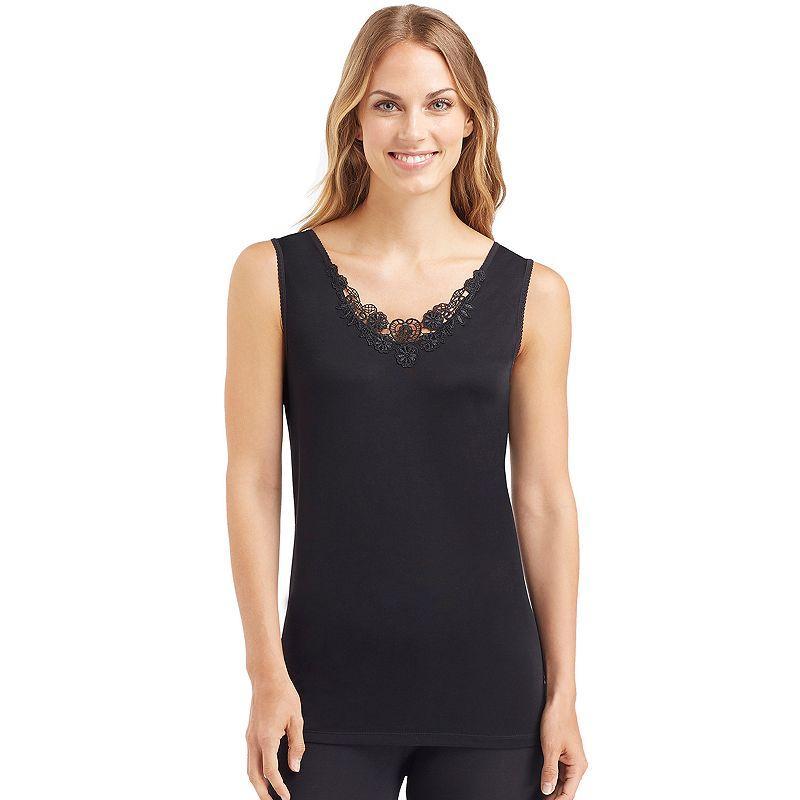 Cuddl Duds SofTech Venice Lace-Trim Tank Top - Womens Product Image