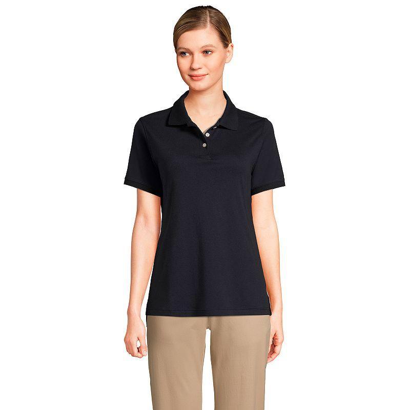 Womens Lands End School Uniform Classic Short Sleeve Interlock Polo Top Product Image