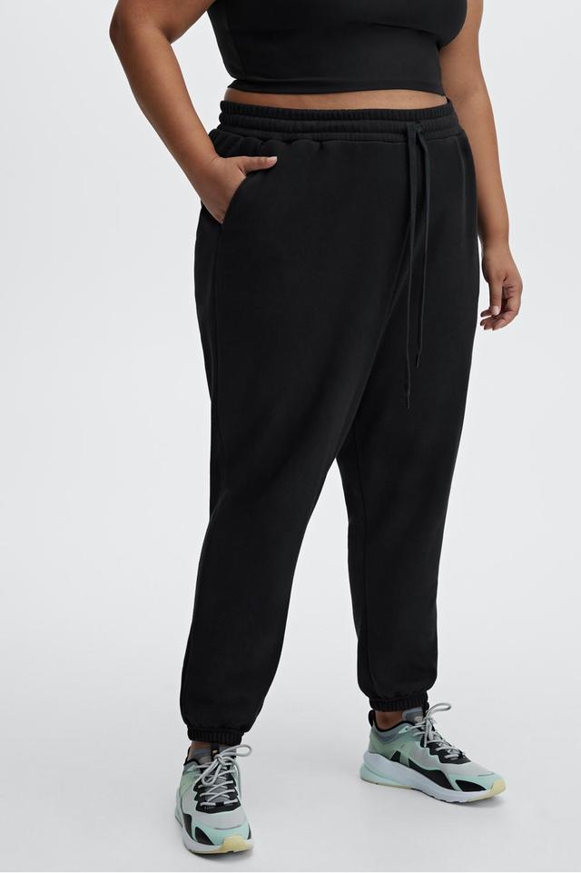 Fabletics Eco Go-To Sweatpant Womens black plus Size 4X Product Image