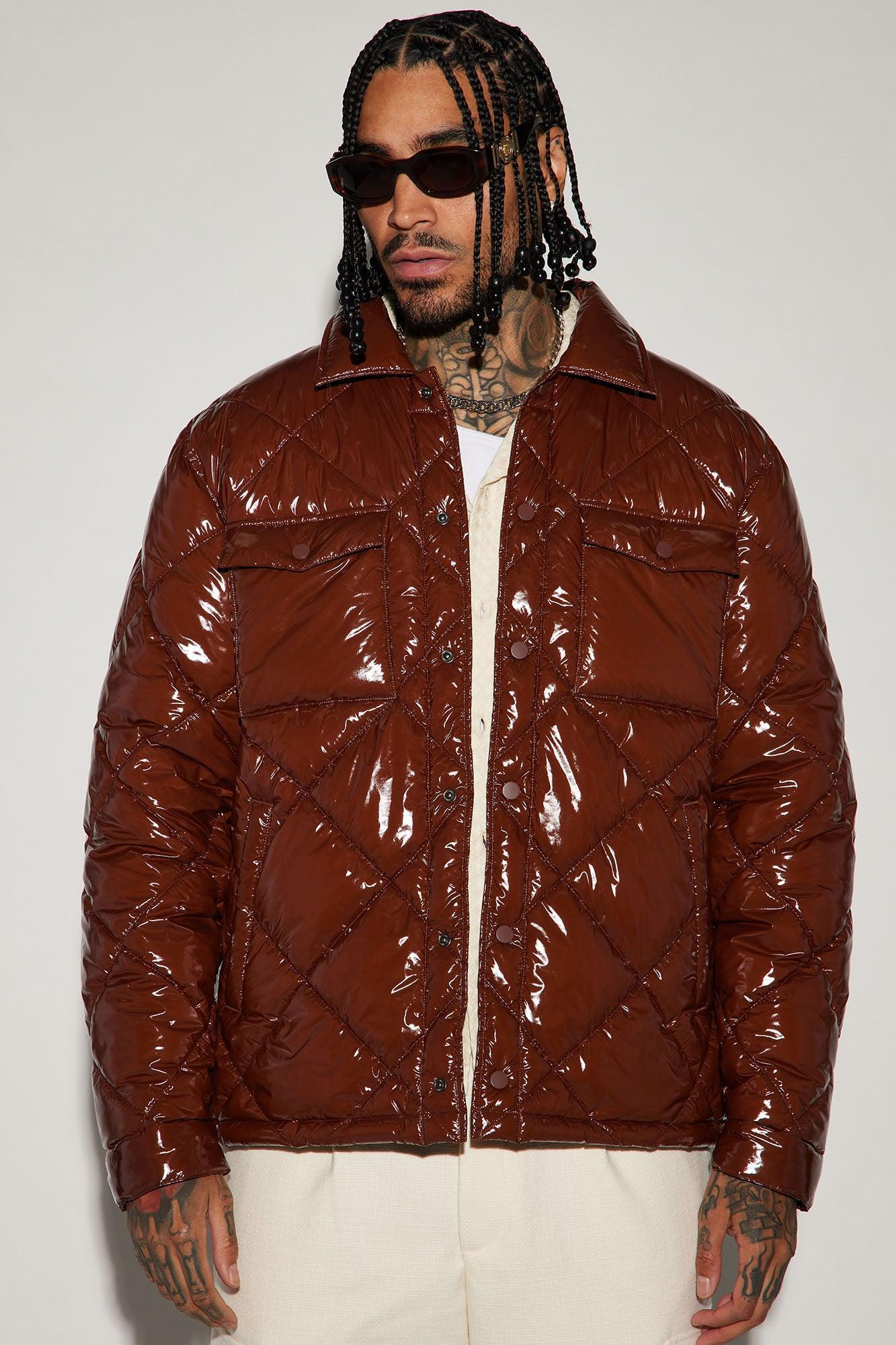 Your Diamond Quilted Puffer Jacket - Chocolate Product Image