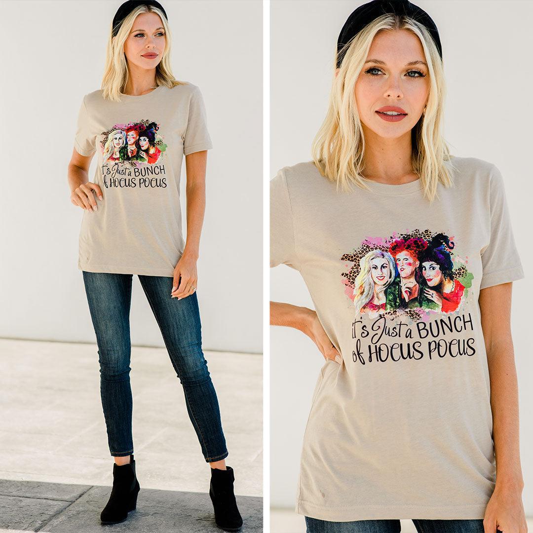 Bunch Of Hocus Pocus Tan Brown Graphic Tee Female Product Image