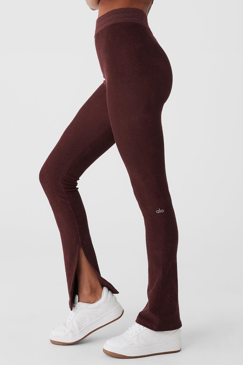 Seamless Luxe Terry High-Waist Cuddle Legging - Cherry Cola Female Product Image