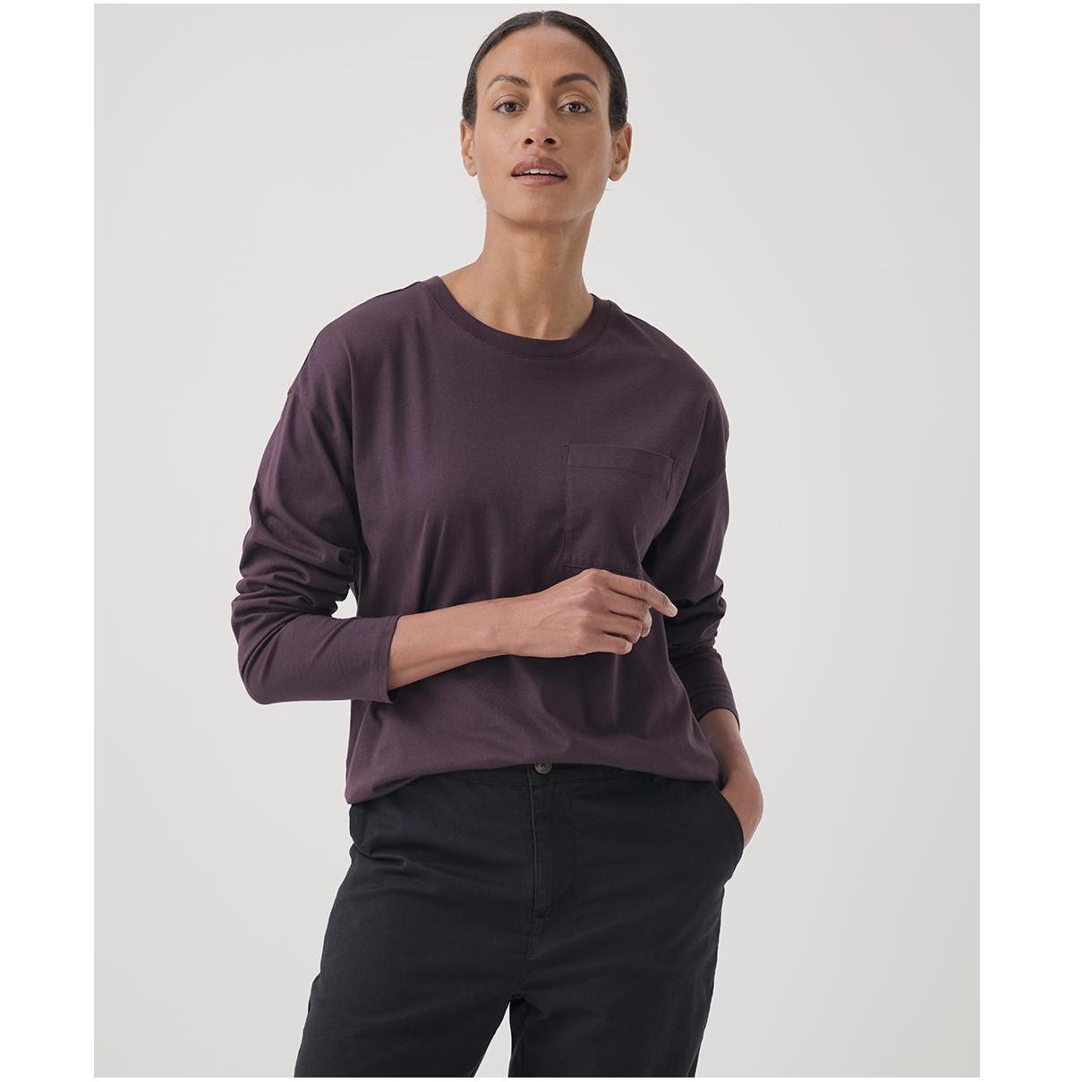 Womens Softspun Long Sleeve Pocket Tee 3XL Product Image