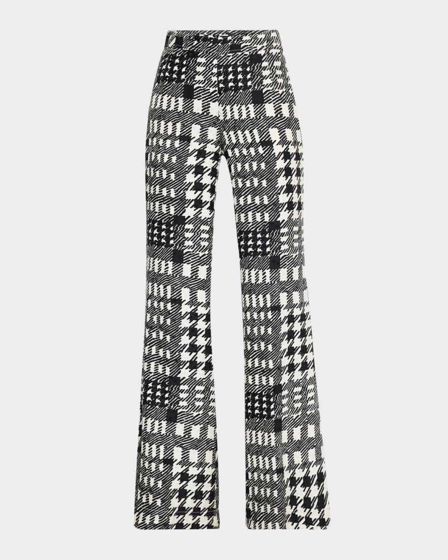 Peggys Houndstooth Flared Trumpet Pants Product Image