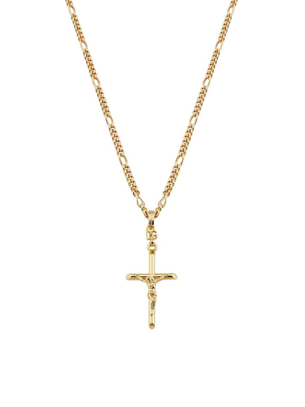 Womens Goldtone Cross Pendant Necklace Product Image