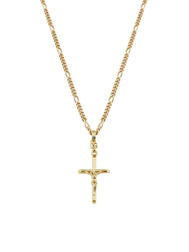 Womens Goldtone Cross Pendant Necklace Product Image