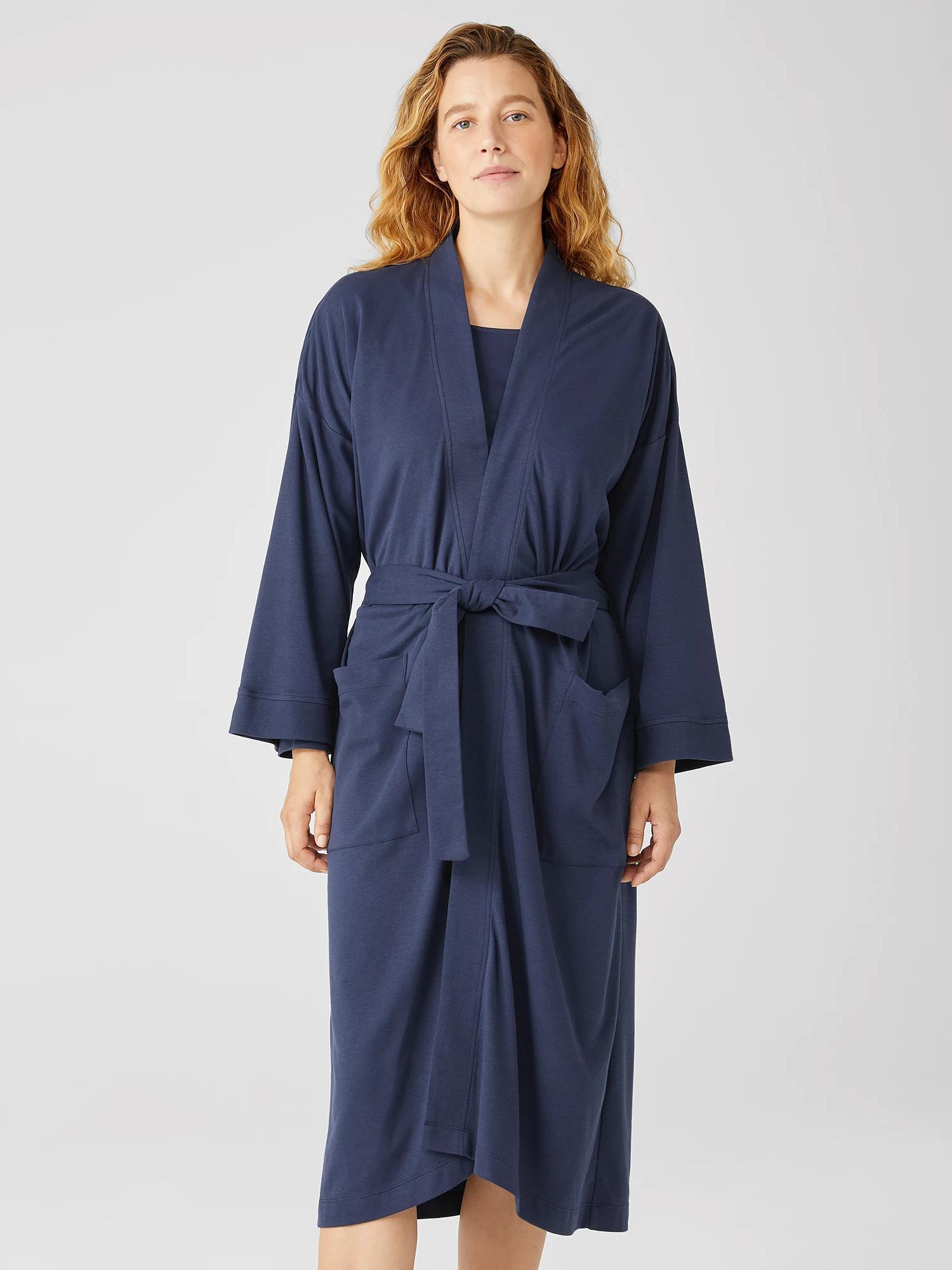 EILEEN FISHER Organic Cotton Interlock Sleep Robefemale Product Image