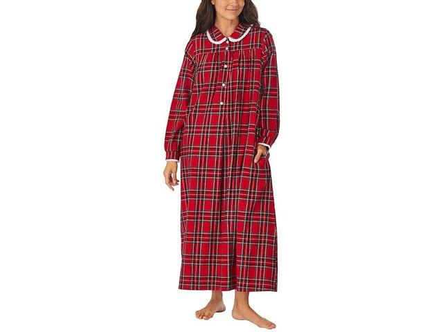 Lanz of Salzburg Cotton Lace-Trim Flannel Nightgown Product Image