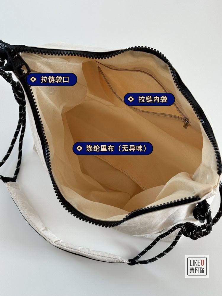 Lettering Zip Crossbody Bag Product Image