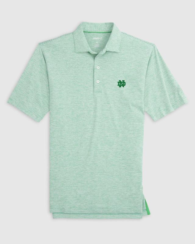 johnnie-O Notre Dame Lyndonn Striped Jersey Performance Polo Product Image