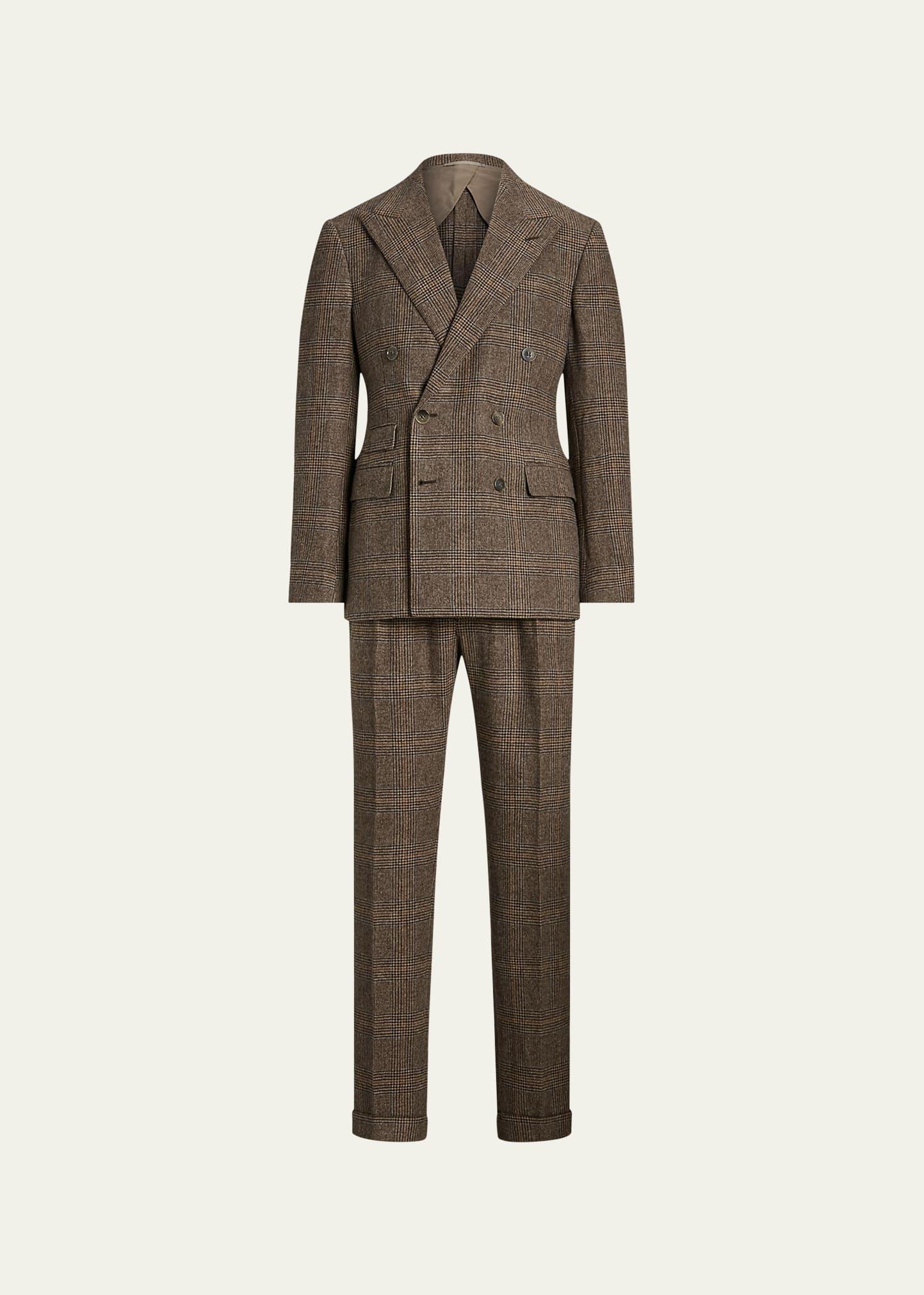 Mens Kent Glen Plaid Overcheck Suit Product Image