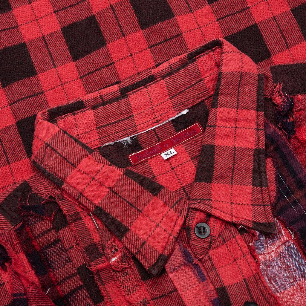 Over Dyed Ribbon Shirt - Red Male Product Image