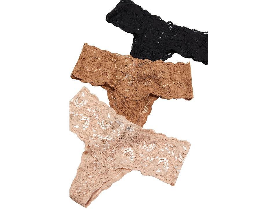 Cosabella Never Say Never Comfie Thongs 3-Pack (Portif Bl Flori Addy Grn) Women's Underwear Product Image