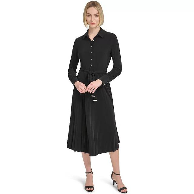 Womens Harper Rose Long Sleeve Collar Neck Midi Dress Product Image